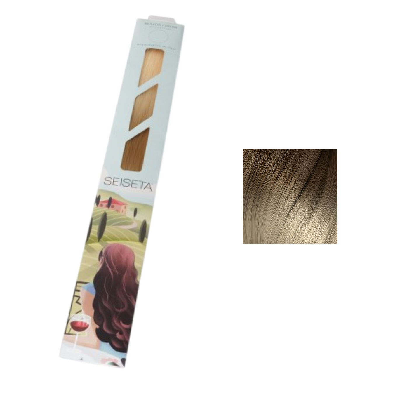 Seiseta Stickers Extension keratin #10/1004 Rooted - Extension Professionali per Capelli Cheratina
