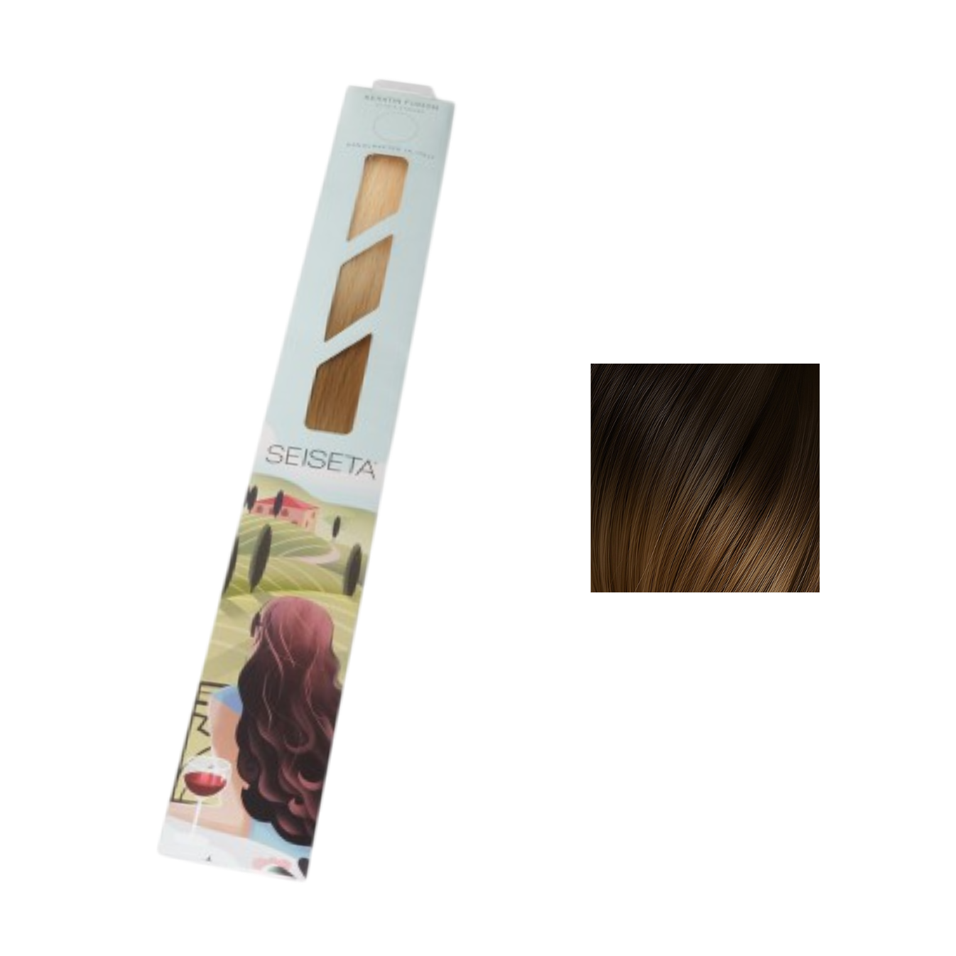 Seiseta Stickers Extension keratin #4/12 Rooted - Extension Professionali per Capelli Cheratina