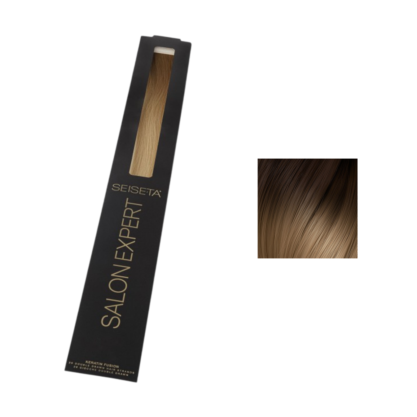 Seiseta Stickers Extension keratin #8/DB4 Rooted - Extension Professionali per Capelli Cheratina