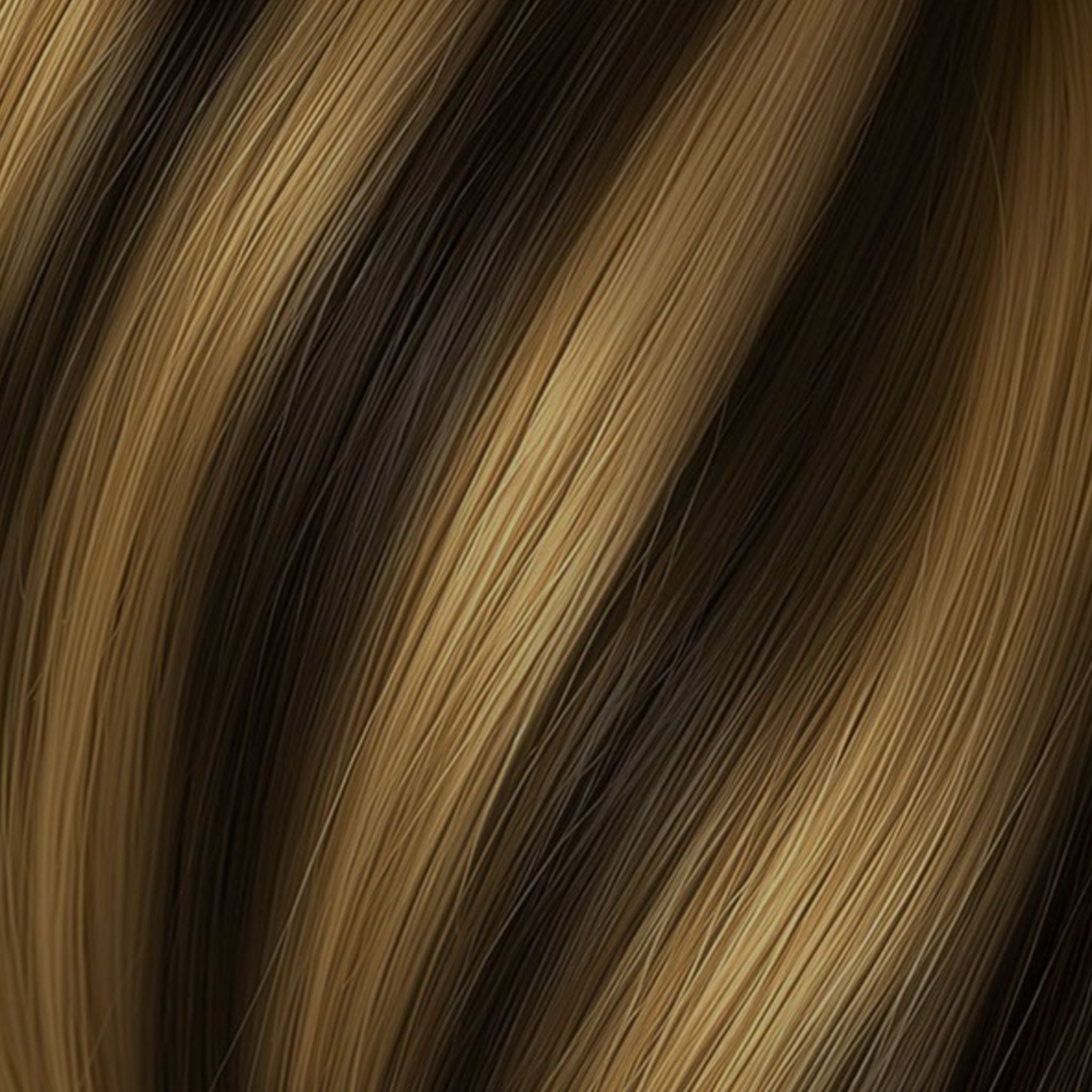 Ciocca Seiseta Keratin Fusion Classic 4/14. Meches Castano / Biondo Dorato Chiaro Rame 50/55cm - Extension Professionali per Capelli Cheratina