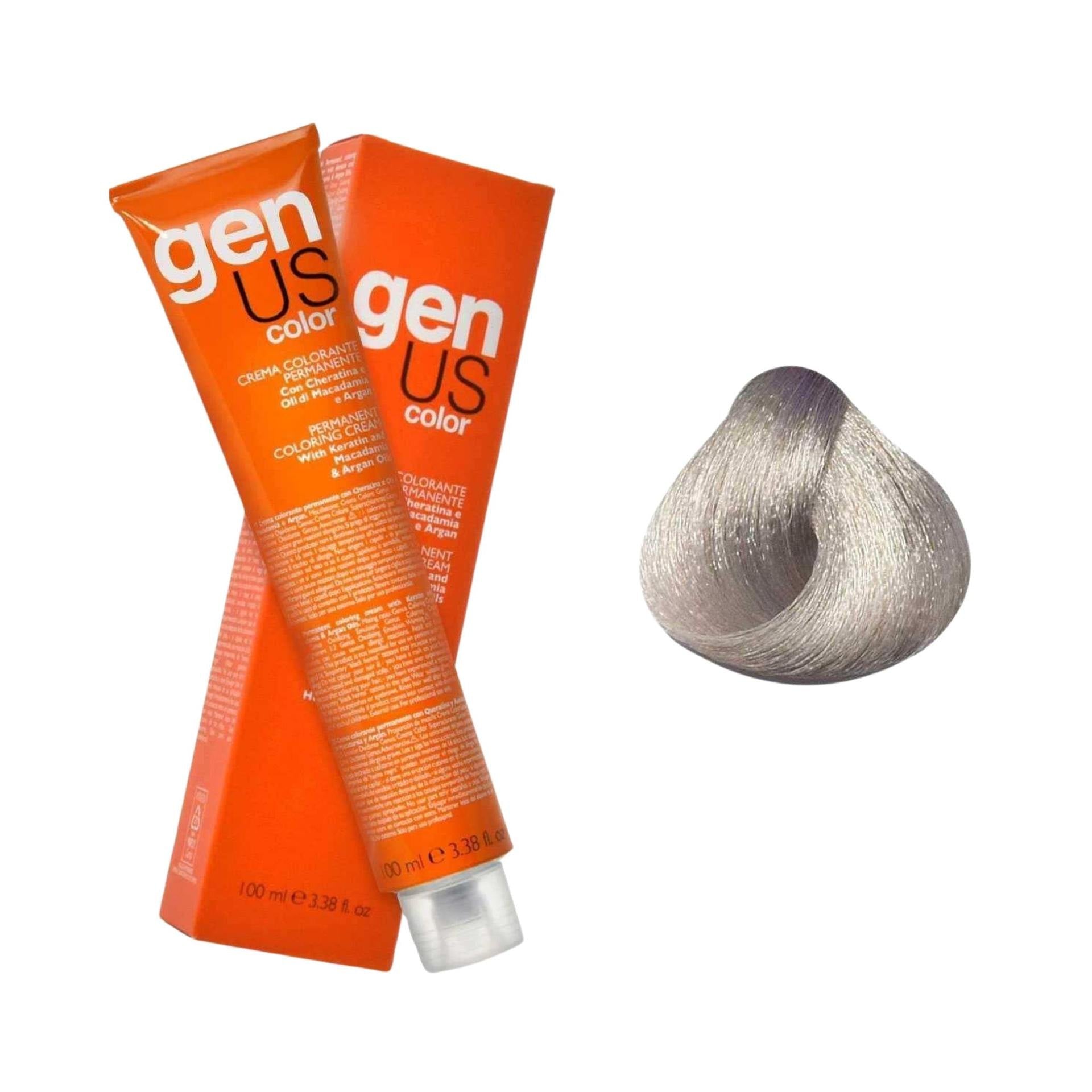 GenUs Color 11.21 Super Biondo Platino Cenere Irisé - Crema Colorante Permanente nel formato 100ml.