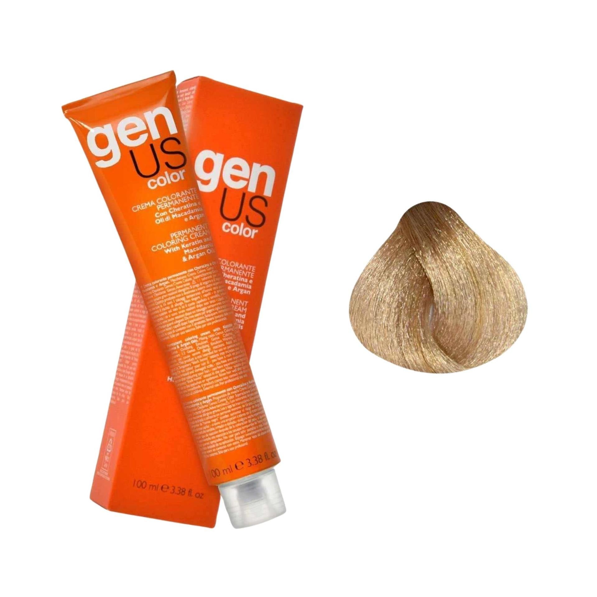 GenUs Color 11.32 Super Biondo Platino Beige - Crema Colorante Permanente in formato 100ml.