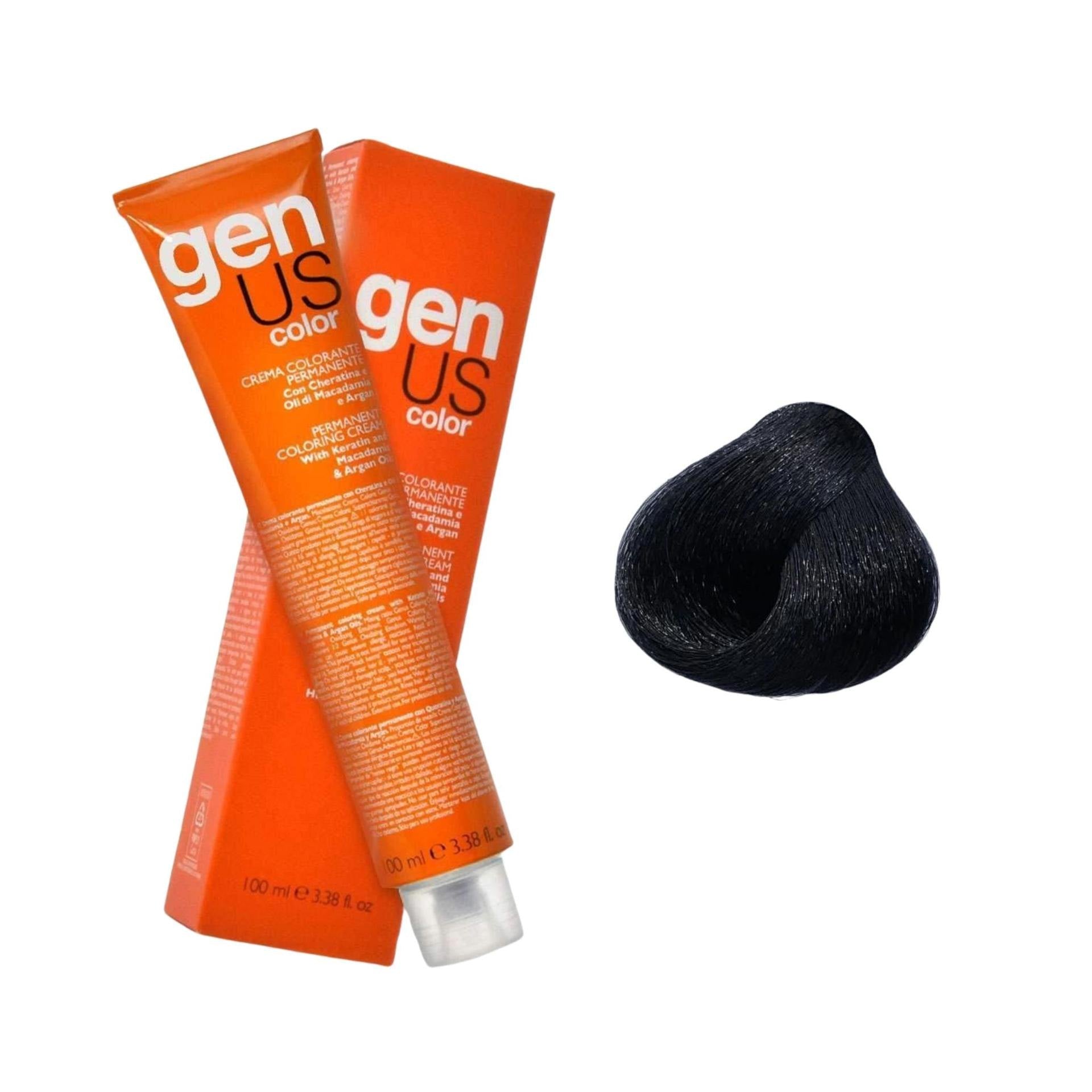 GenUs Color 1.10 Nero Blu - Crema Colorante Permanente nel formato 100ml.