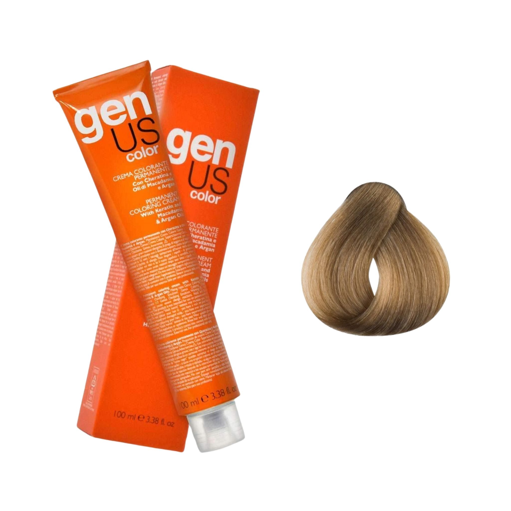 GenUs Color 8.0 Biondo Chiaro - Crema Colorante Permanente nel formato 100ml.