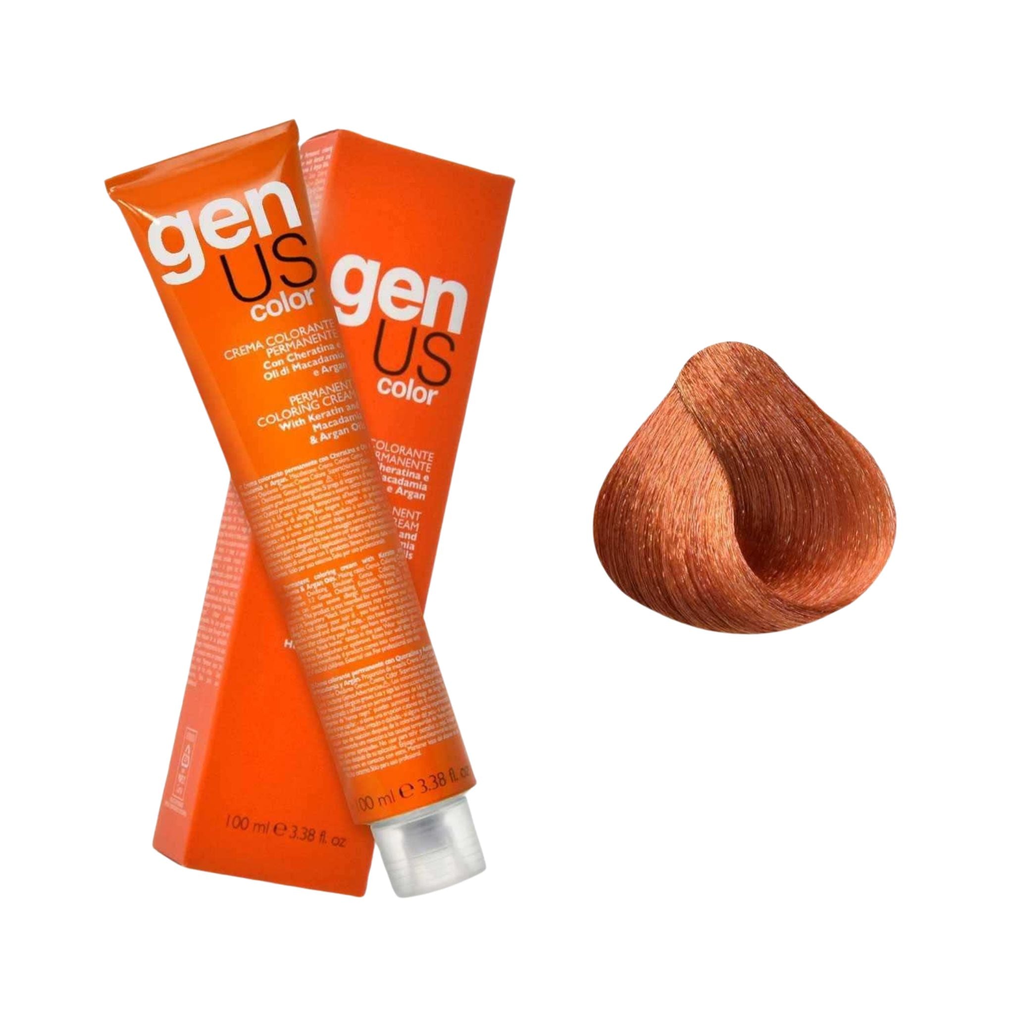 GenUs Color 8.43 Biondo Chiaro Rame Dorato - Crema Colorante Permanente nel formato 100ml