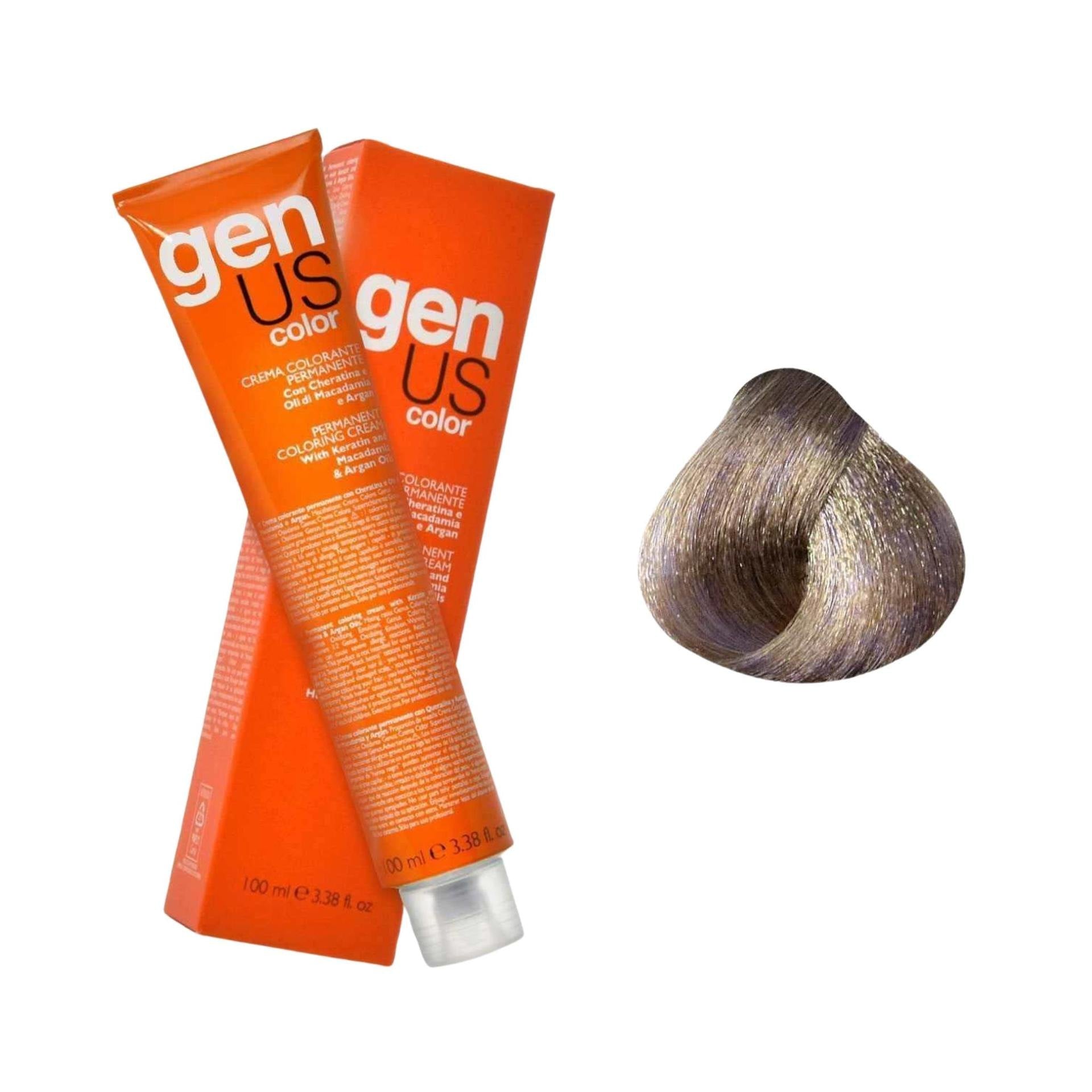 GenUs Color 9.21 Biondo Chiarissimo Cenere Irisé - Crema Colorante Permanente in formato 100ml.