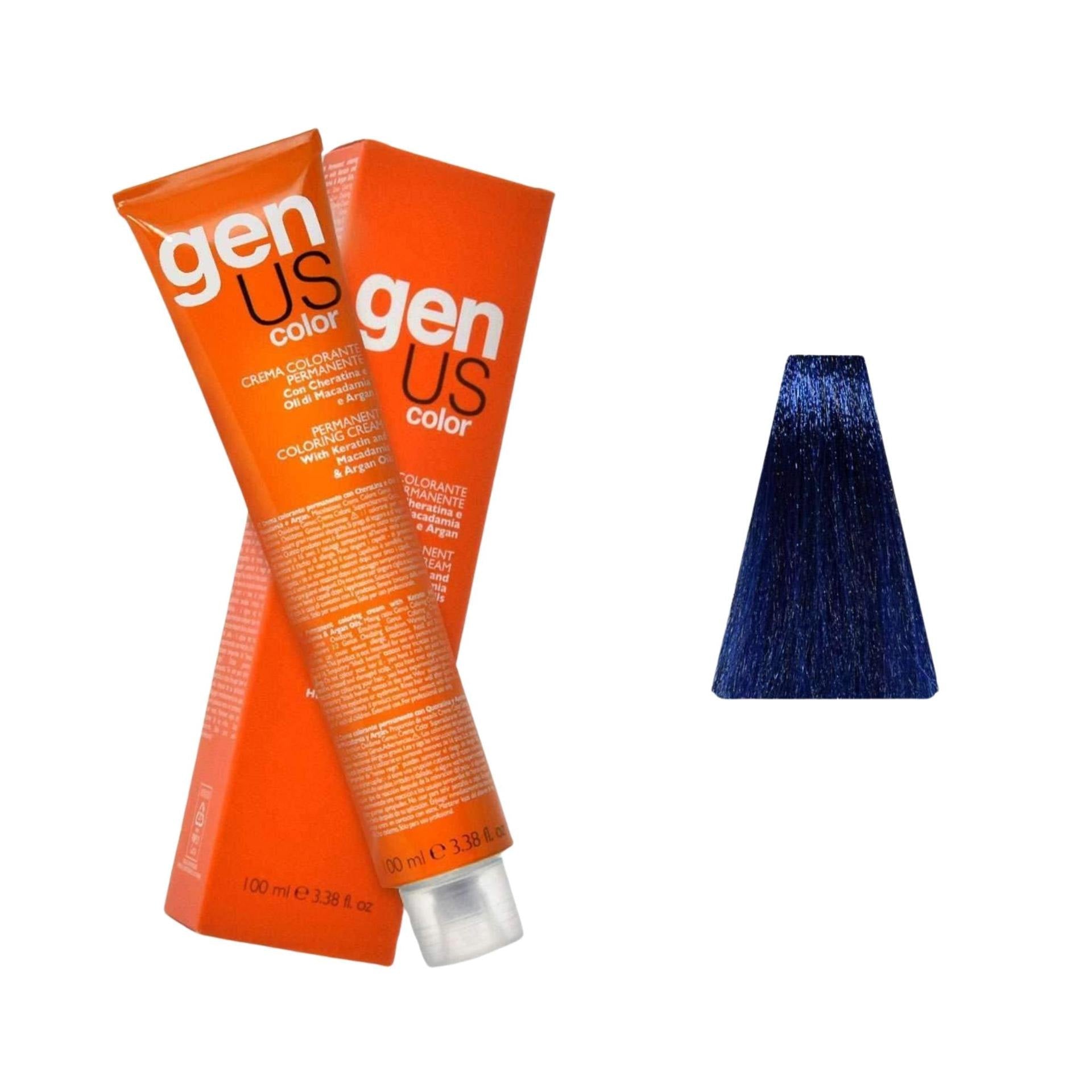 GenUs Color Blu - Crema Colorante Permanente in formato 100ml.