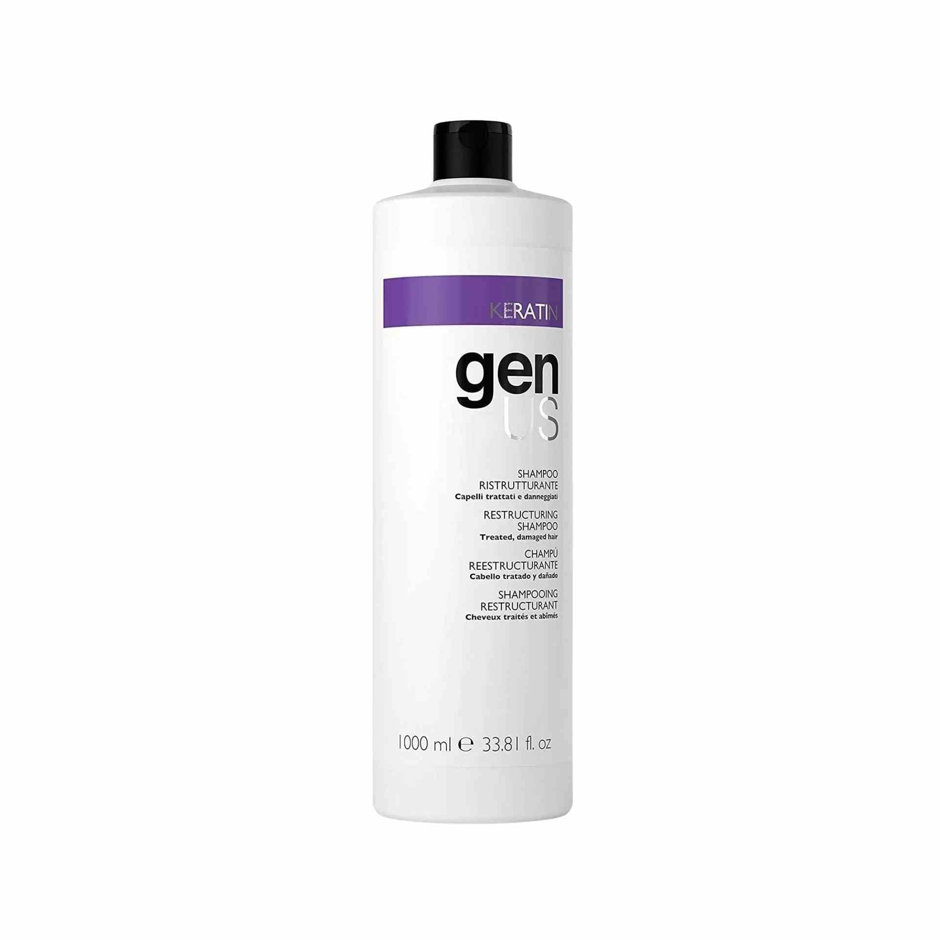 GenUs Keratin Shampoo Ristrutturante Capelli Trattati e Danneggiati in formato 1000ml.