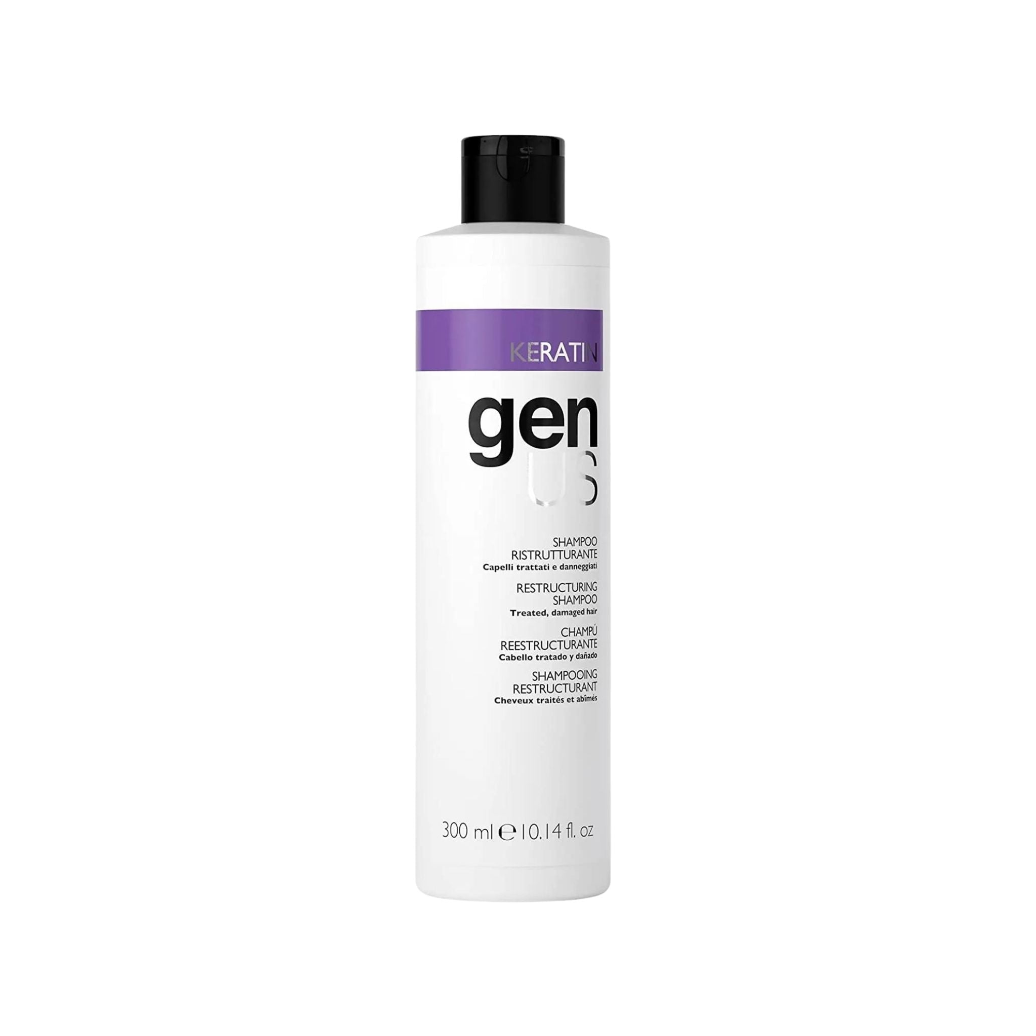 GenUs Keratin Shampoo Ristrutturante Capelli Trattati e Danneggiati in formato 300ml.