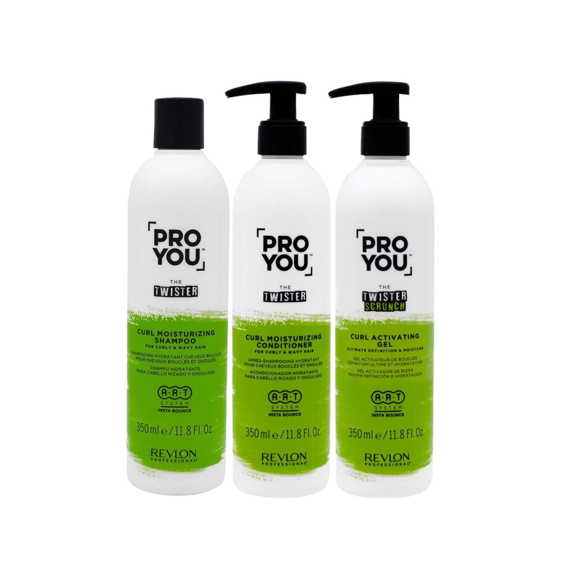 Revlon Proyou The Twister -Shampoo Conditioner-Scrunch Gel 350ml