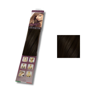 Seiseta Clip Easy 4. Castano 50/55cm - Extension Clip Professionali per Capelli