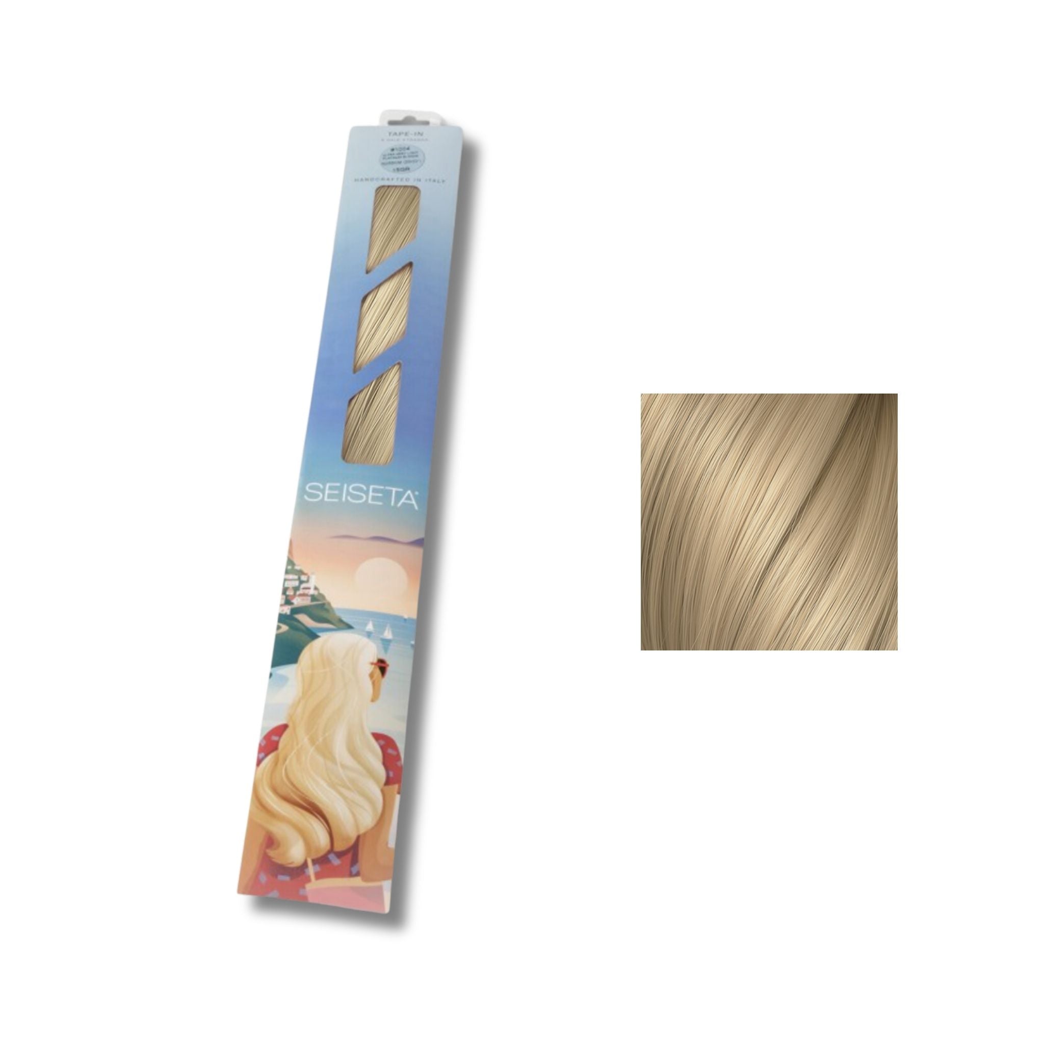 Seiseta Keratin Fusion Classic 1003. Biondo Platino Ultra Chiarissimo Dorato 50/55cm - Extension Professionali per Capelli Cheratina