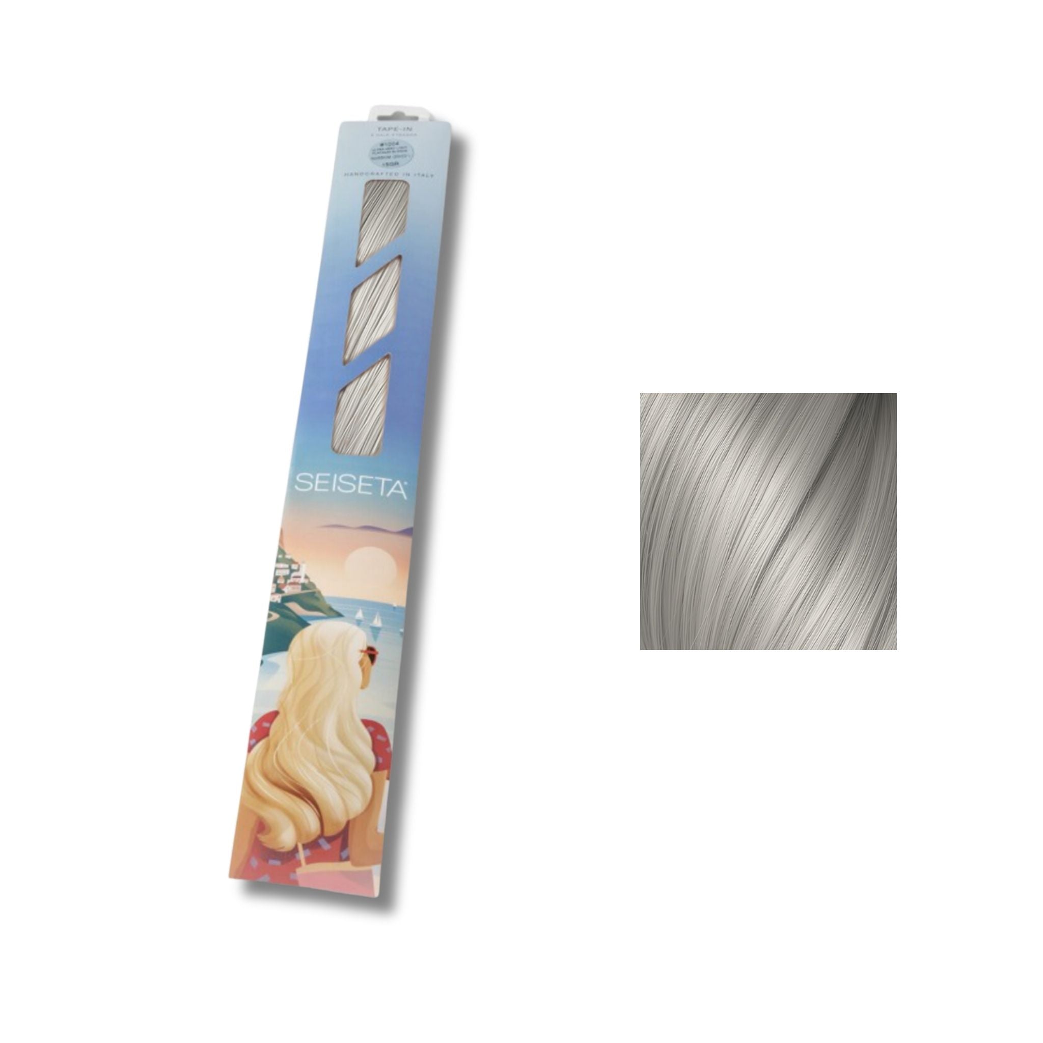 Seiseta Keratin Fusion Classic 1006. Argento 50/55cm - Extension Professionali per Capelli Cheratina