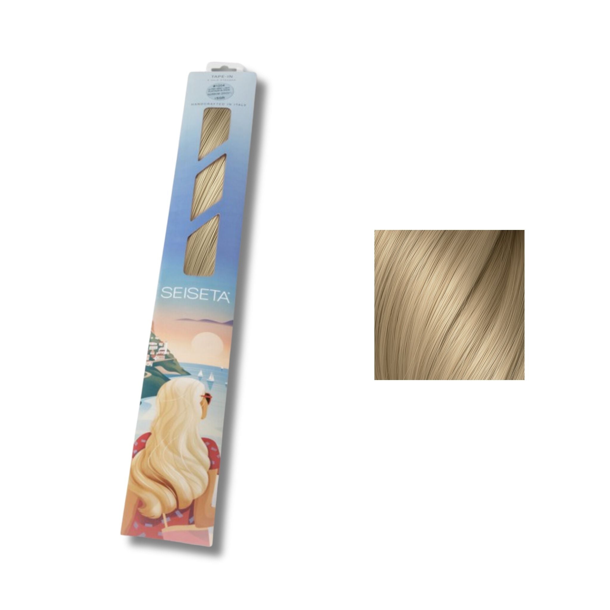 Seiseta Keratin Fusion Classic 24. Biondo Chiaro Cenere 50/55 cm - Extension Professionali per Capelli Cheratina