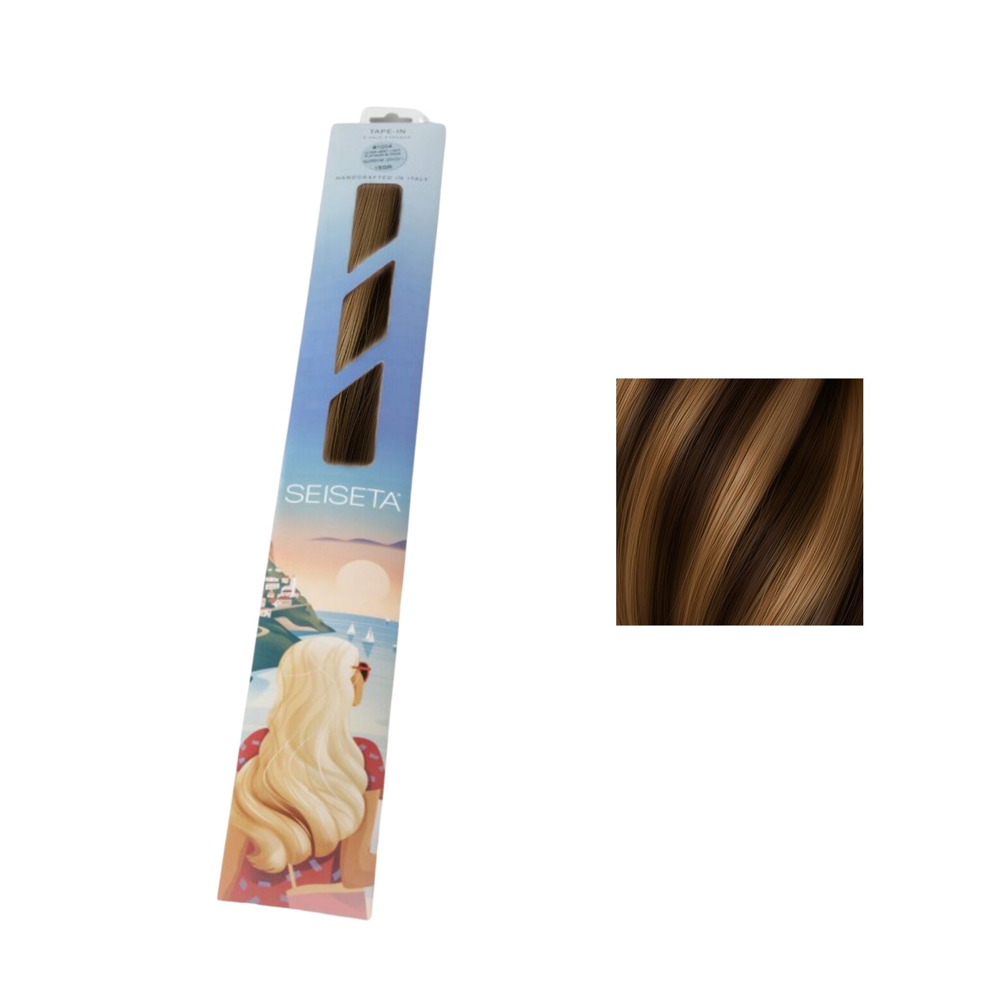 Seiseta Keratin Fusion Classic 6/27. Meches Castano Chiaro / Biondo Tabacco 50/55cm - Extension Professionali per Capelli Cheratina