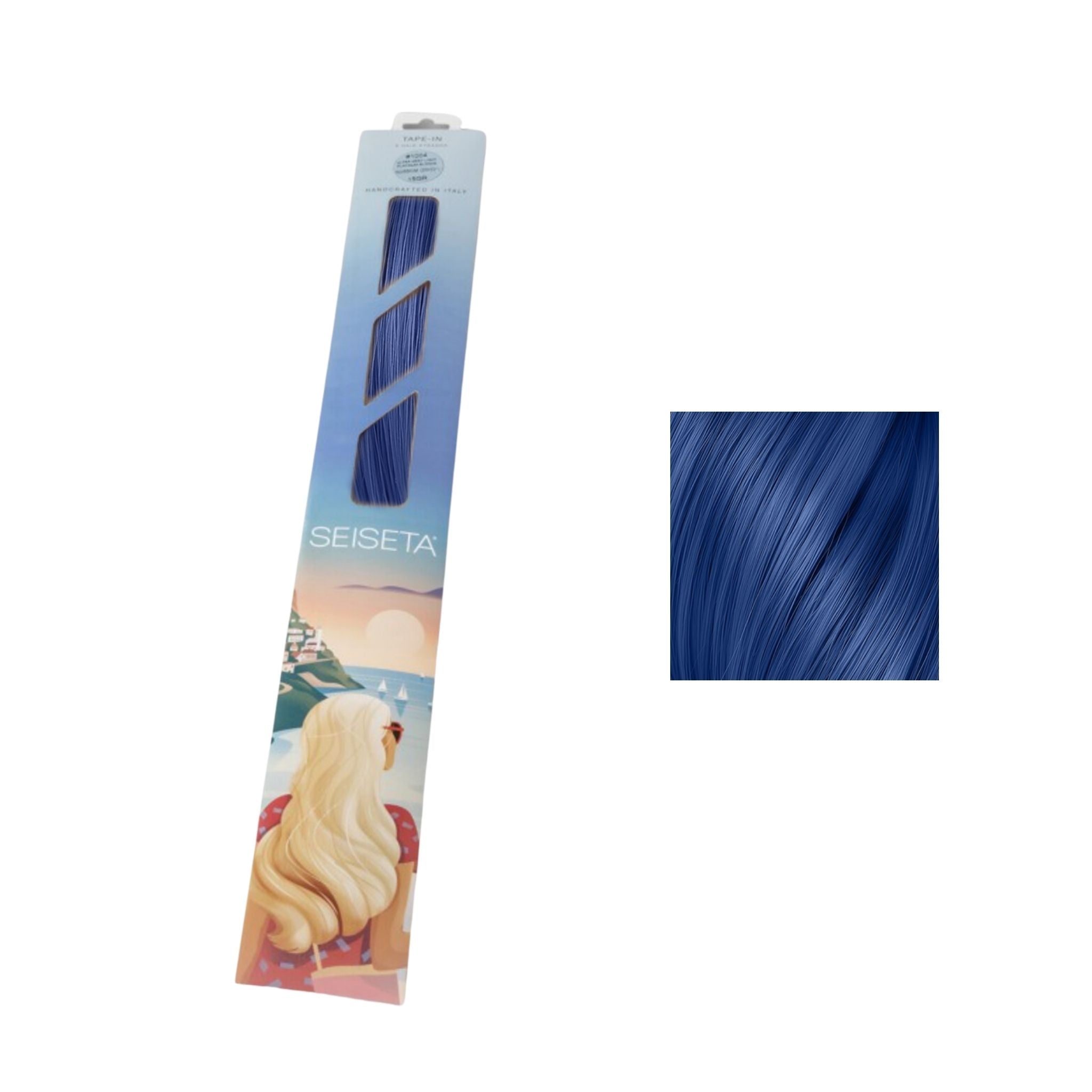 Seiseta Keratin Fusion Classic Crazy Blu/59. 50/55cm - Extension Professionali per Capelli Cheratina