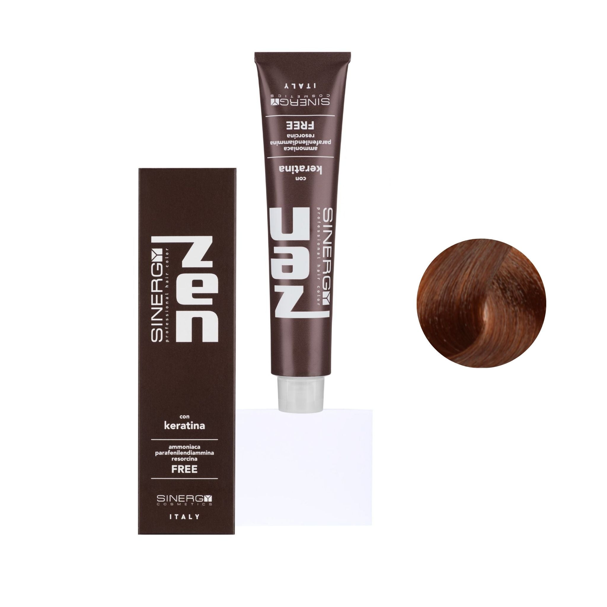 Zen Color Keratin 8.34 Biondo Chiaro Dorato Rame Free Ammoniaca 100ml