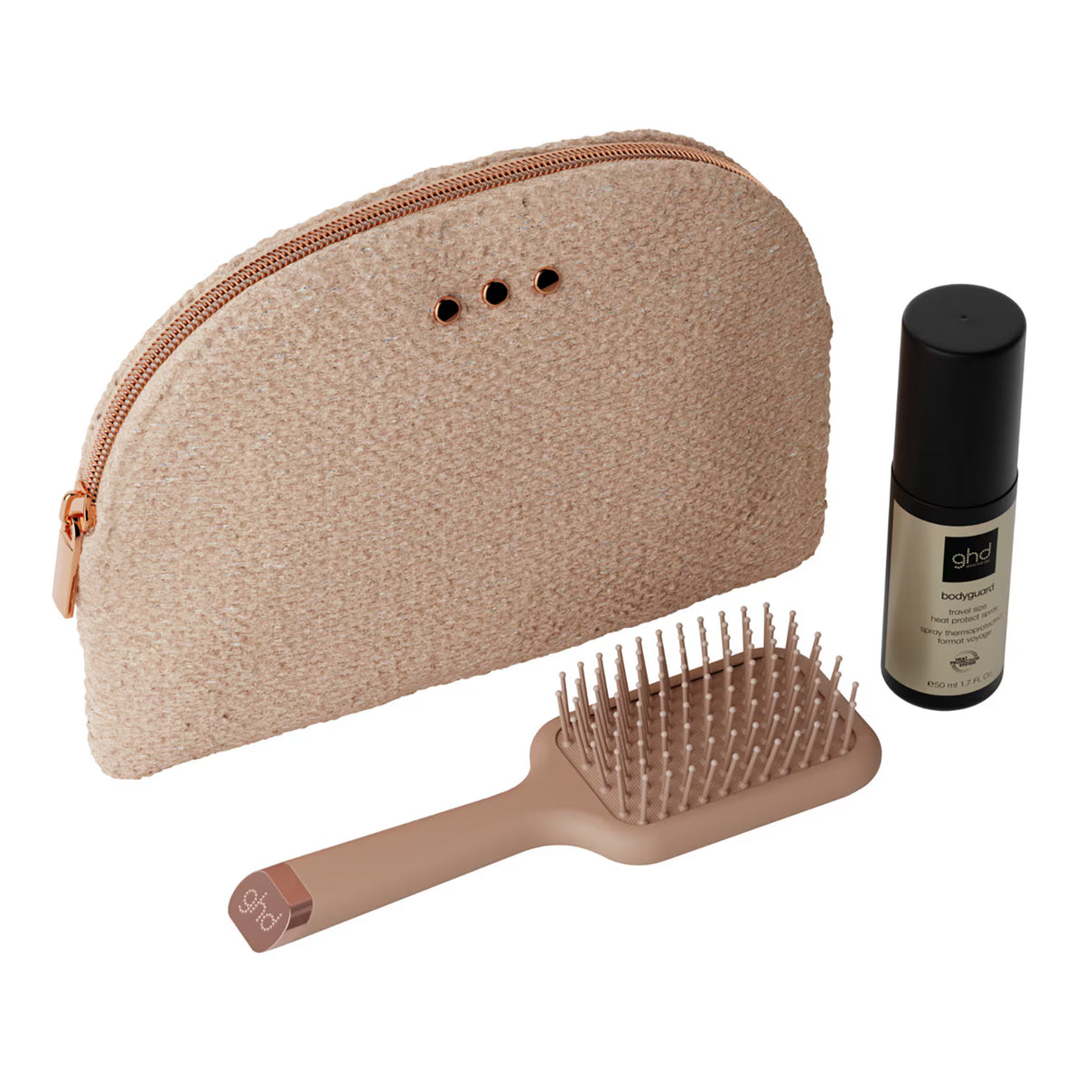 nuovo ghd style gift set cashmere collection con mini spazzola ghd paddle brush