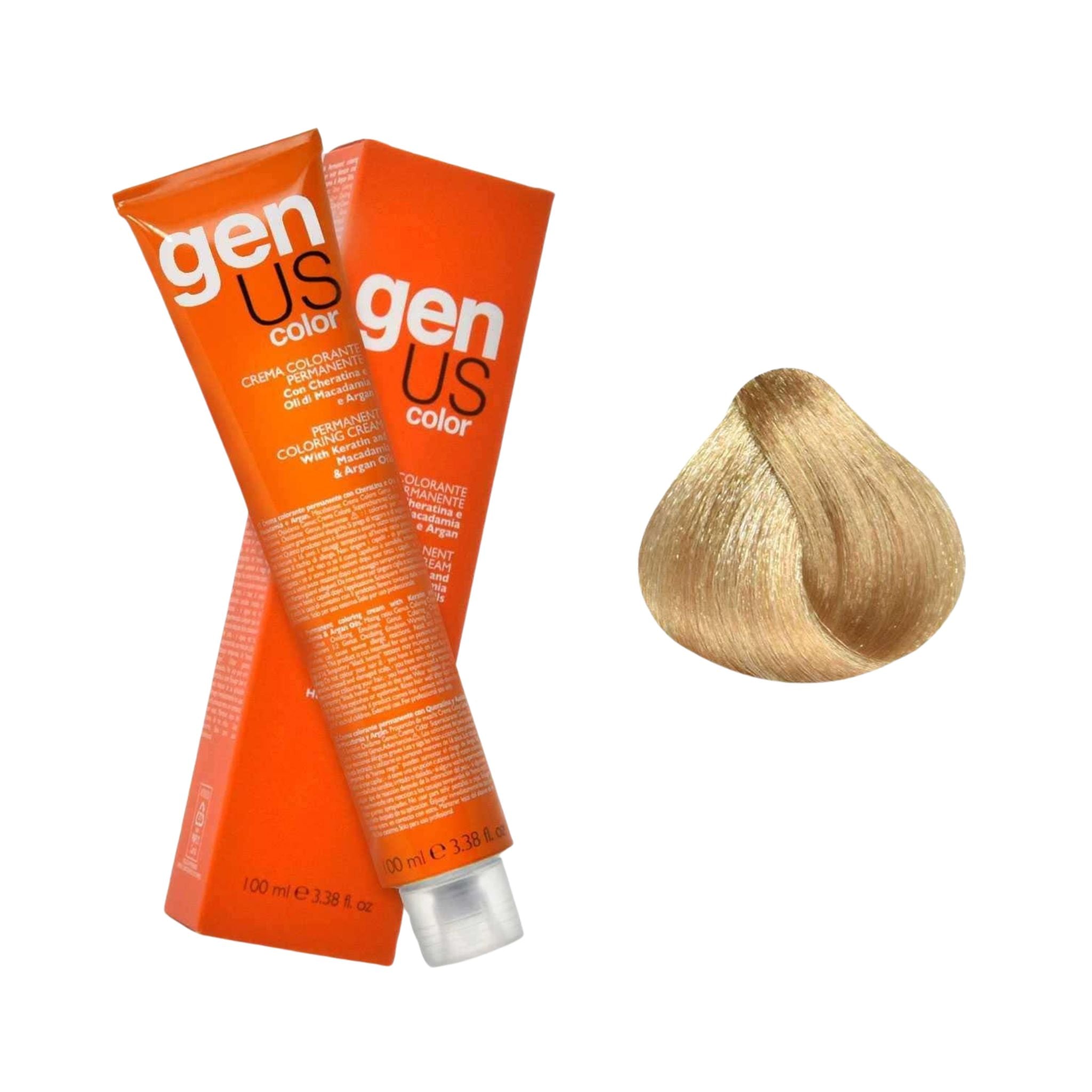 GenUs Color 10.13 Biondo Platino Cenere Dorato - Crema Colorante Permanente nel formato 100ml.