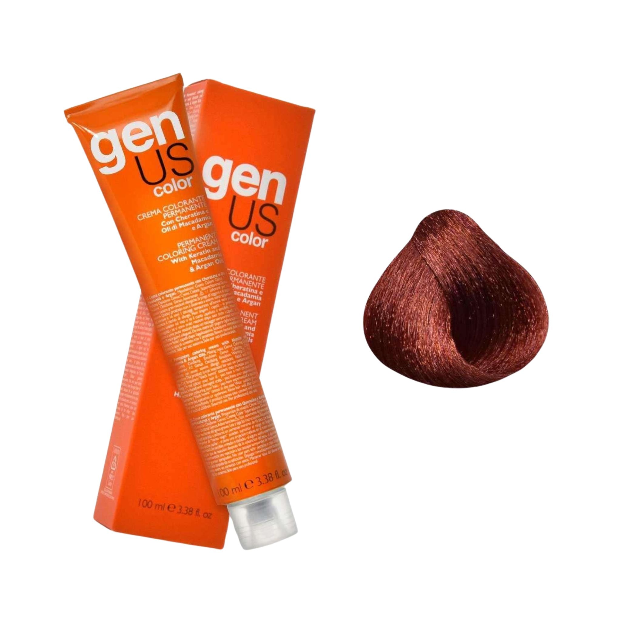 GenUs Color 7.6 Biondo Rosso - Crema Colorante Permanente - 100ml