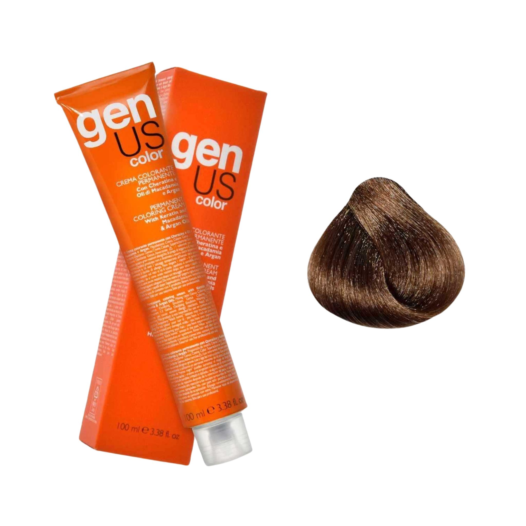 GenUs Color 8.01 Biondo Chiaro Naturale Freddo - Crema Colorante Permanente in formato 100ml