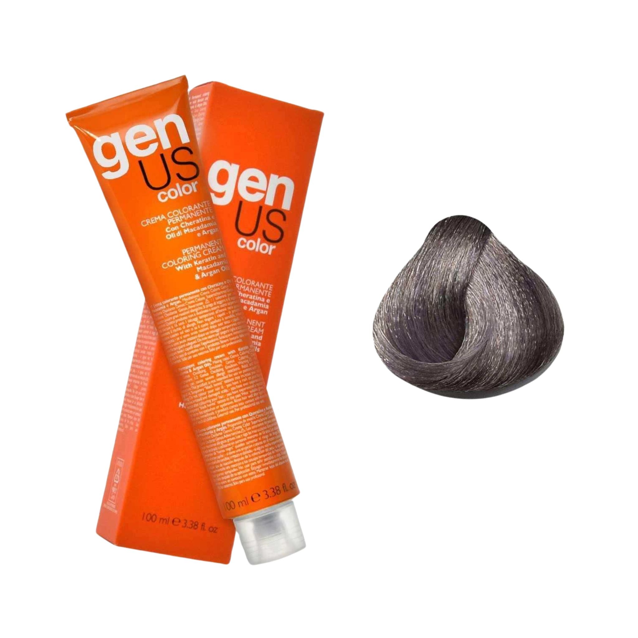 GenUs Color 8.21 Biondo Chiaro Cenere Irisé - Crema Colorante Permanente nel formato 100ml