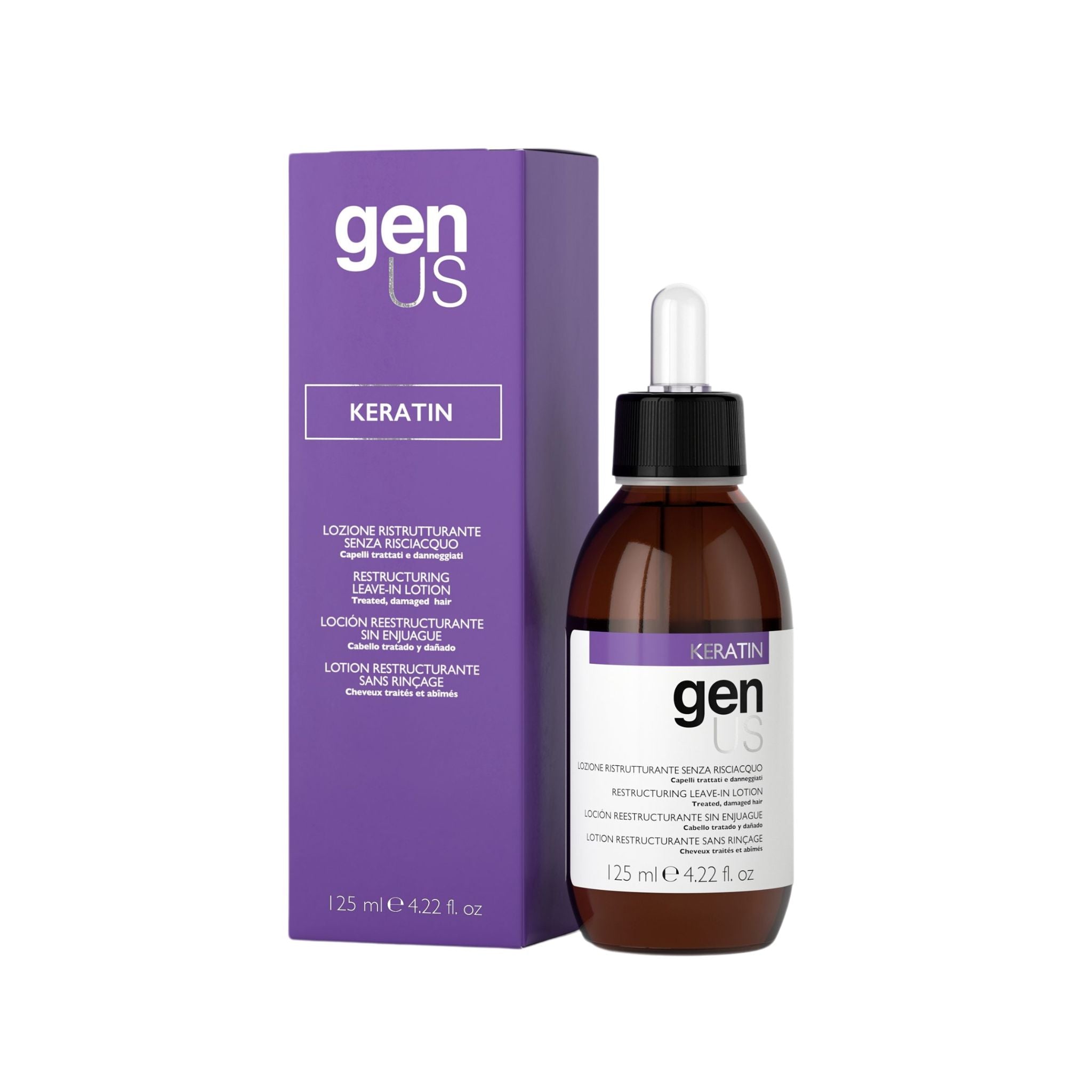 GenUs Lozione Ristrutturante Keratin in formato 125ml.