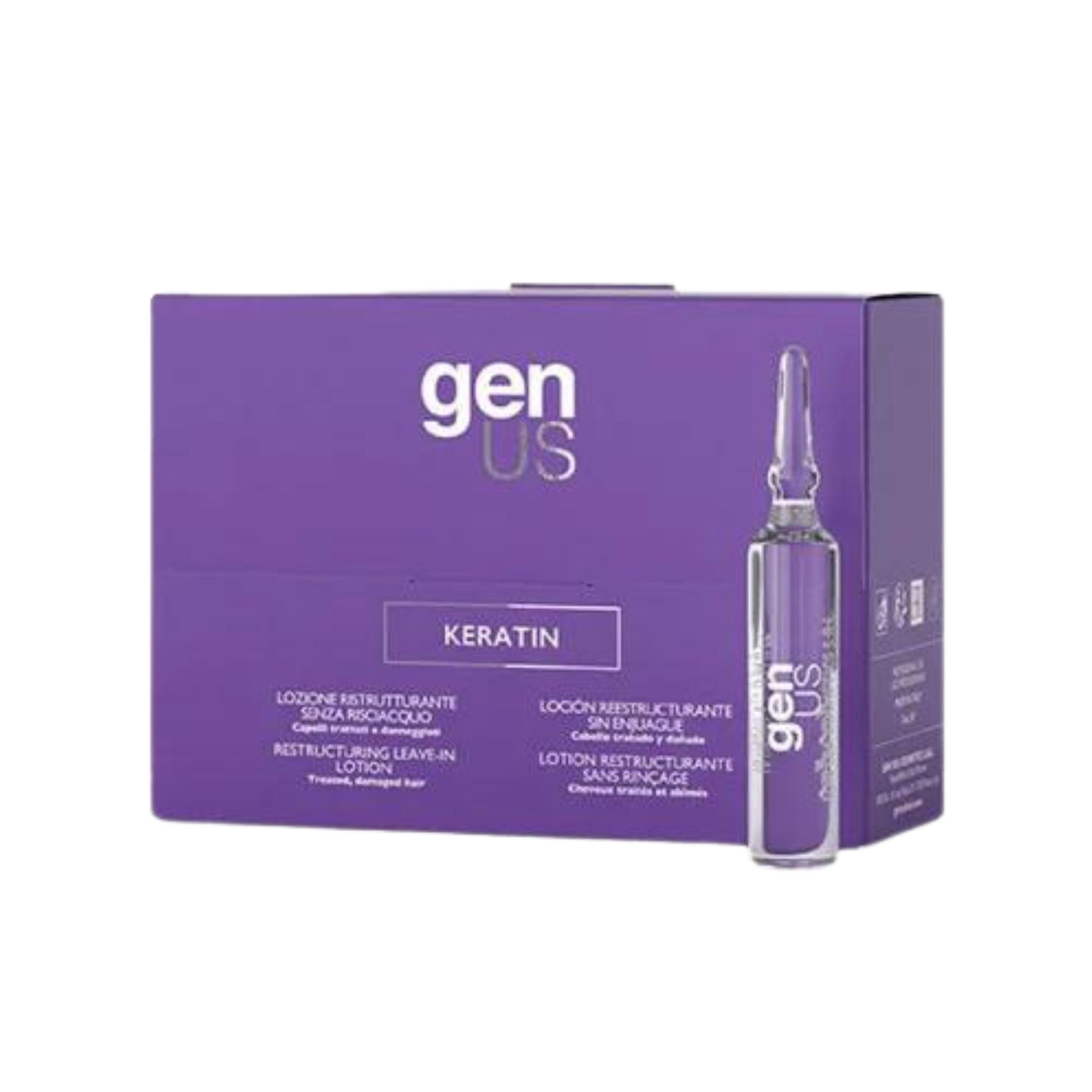 GenUs Lozione Ristrutturante Keratin - 12x10ml