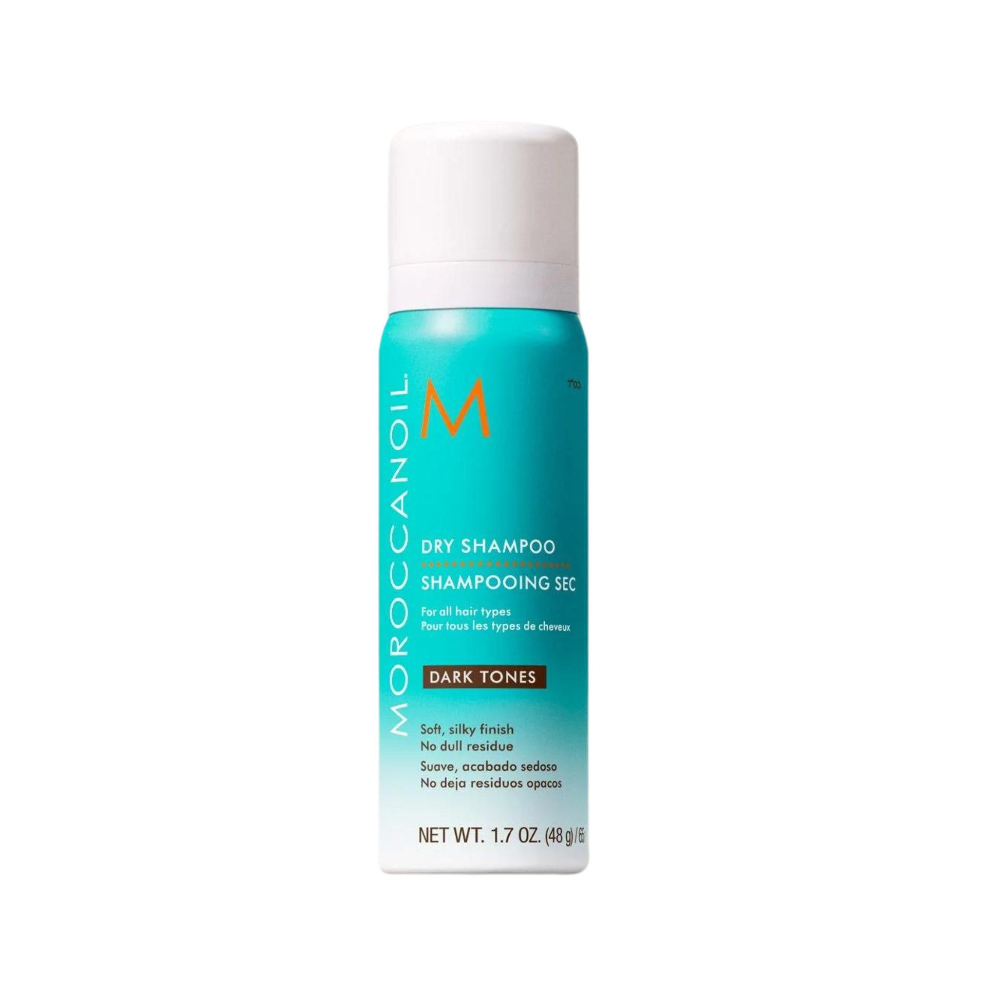 Confezione da 65ml dello shampoo secco di Morocconoil per capelli scuri.