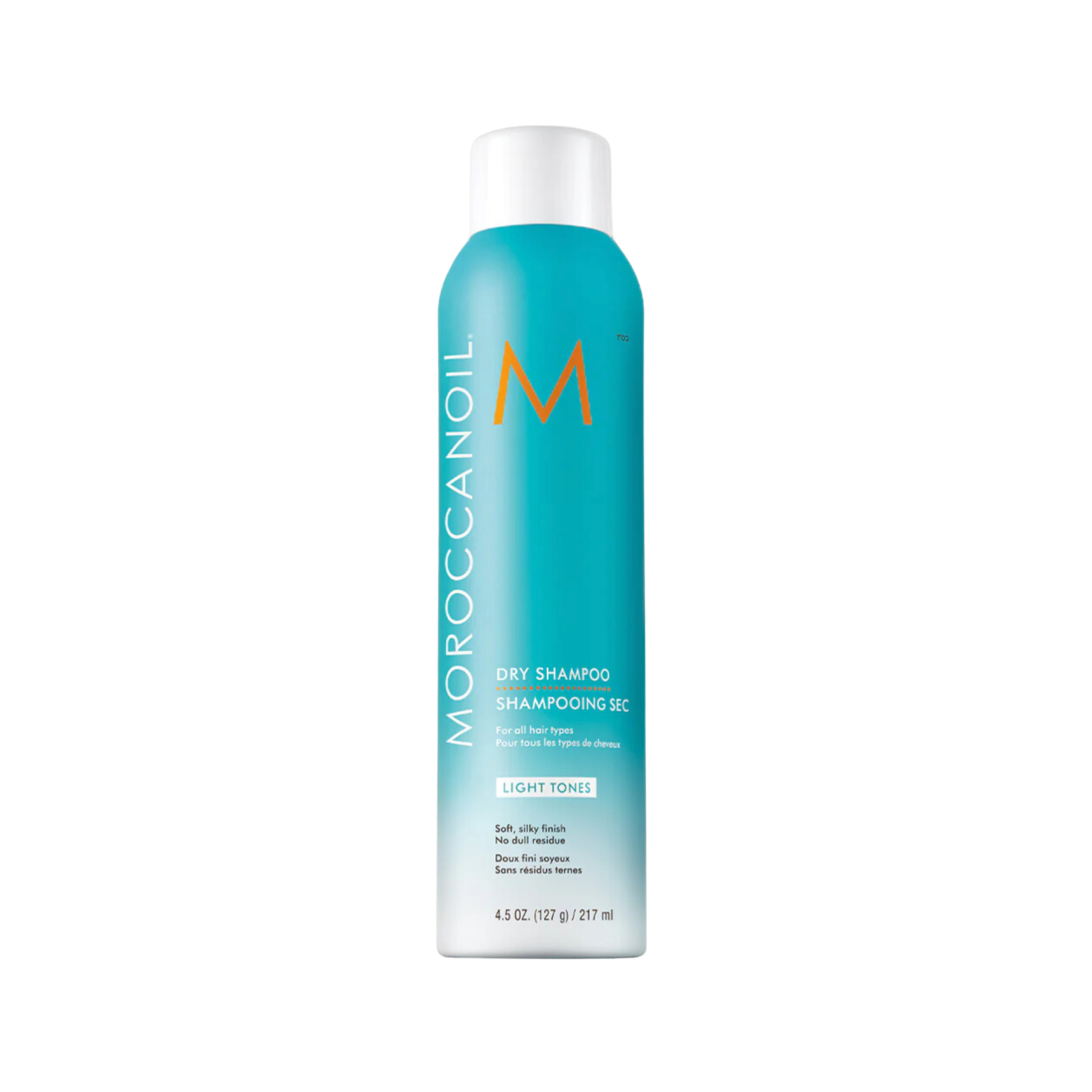 Confezione di Morocconoil shampoo secco per toni chiari di 217 ml. Shampoo secco adatto a capelli chiari.