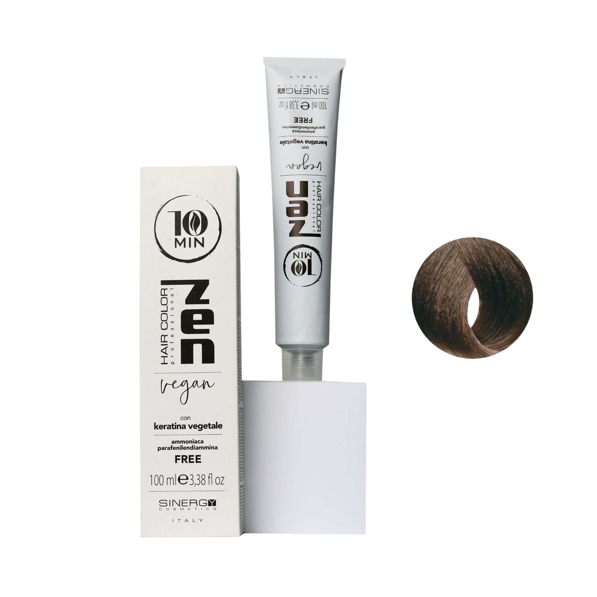Zen Color 10 minuti Keratin Vegetale 5.1 Castano Chiaro Cenere Free Ammoniaca 100ml