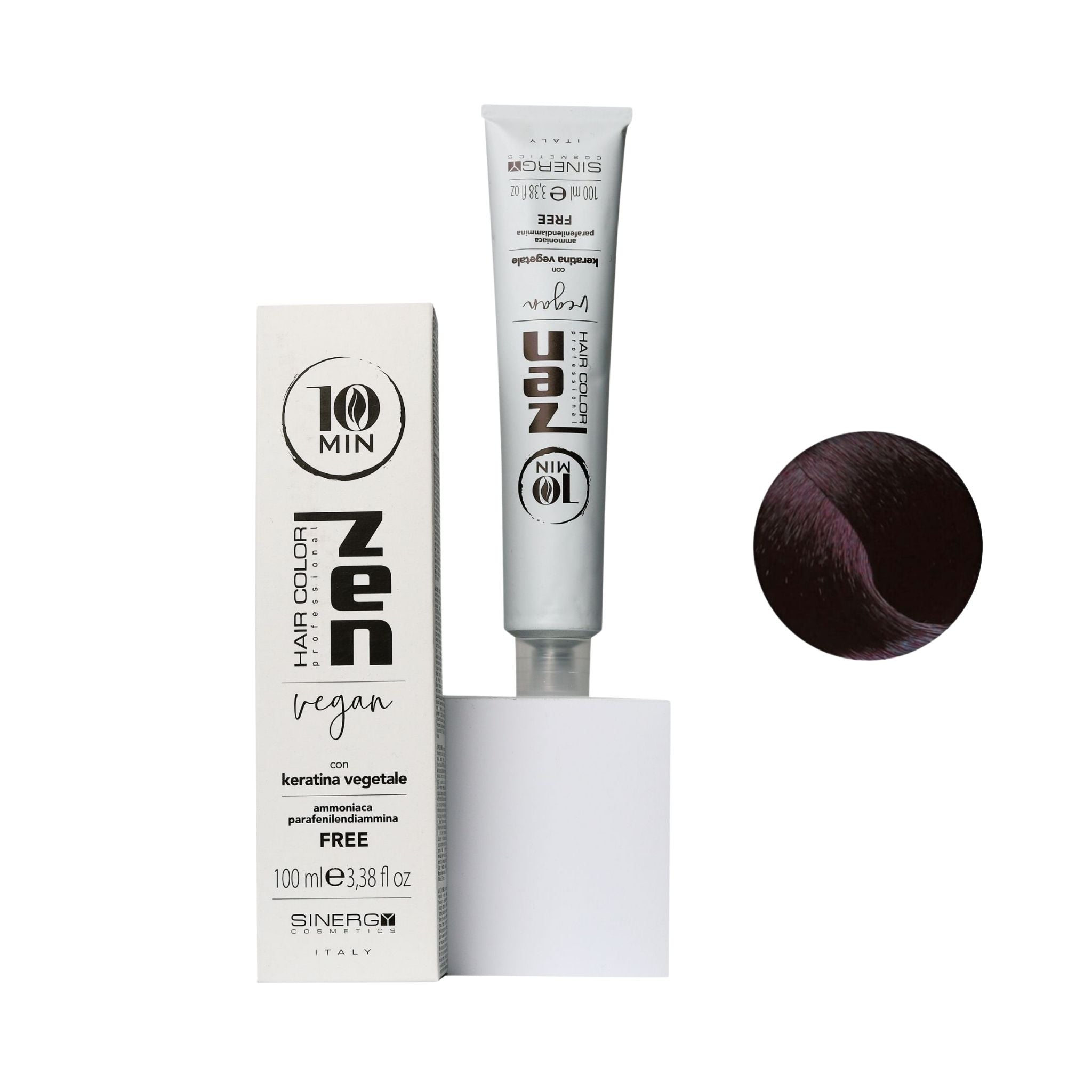 Zen Color 10 minuti Keratin Vegetale 5.2 Castano Scuro Viola Free Ammoniaca 100ml