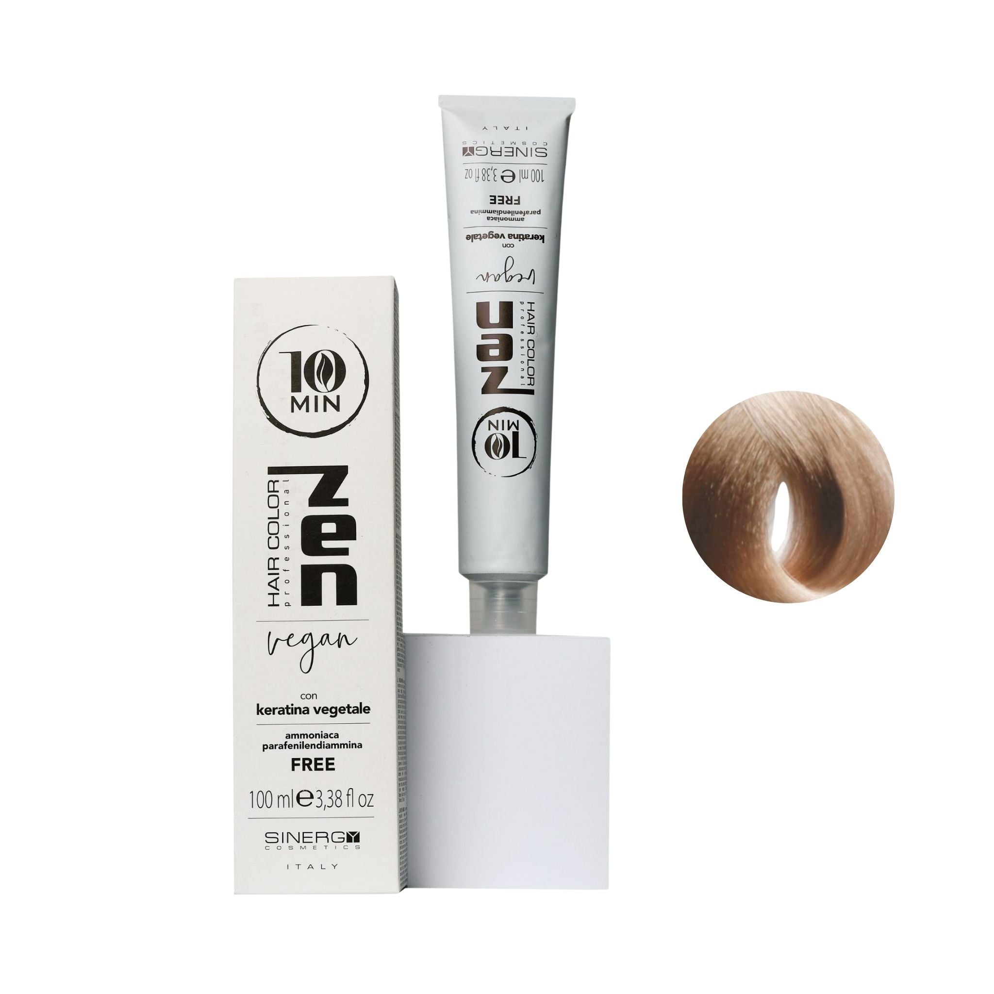 Zen Color 10 minuti Keratin Vegetale 9.1 Biondo Chiarissimo Cenere Free Ammoniaca 100ml