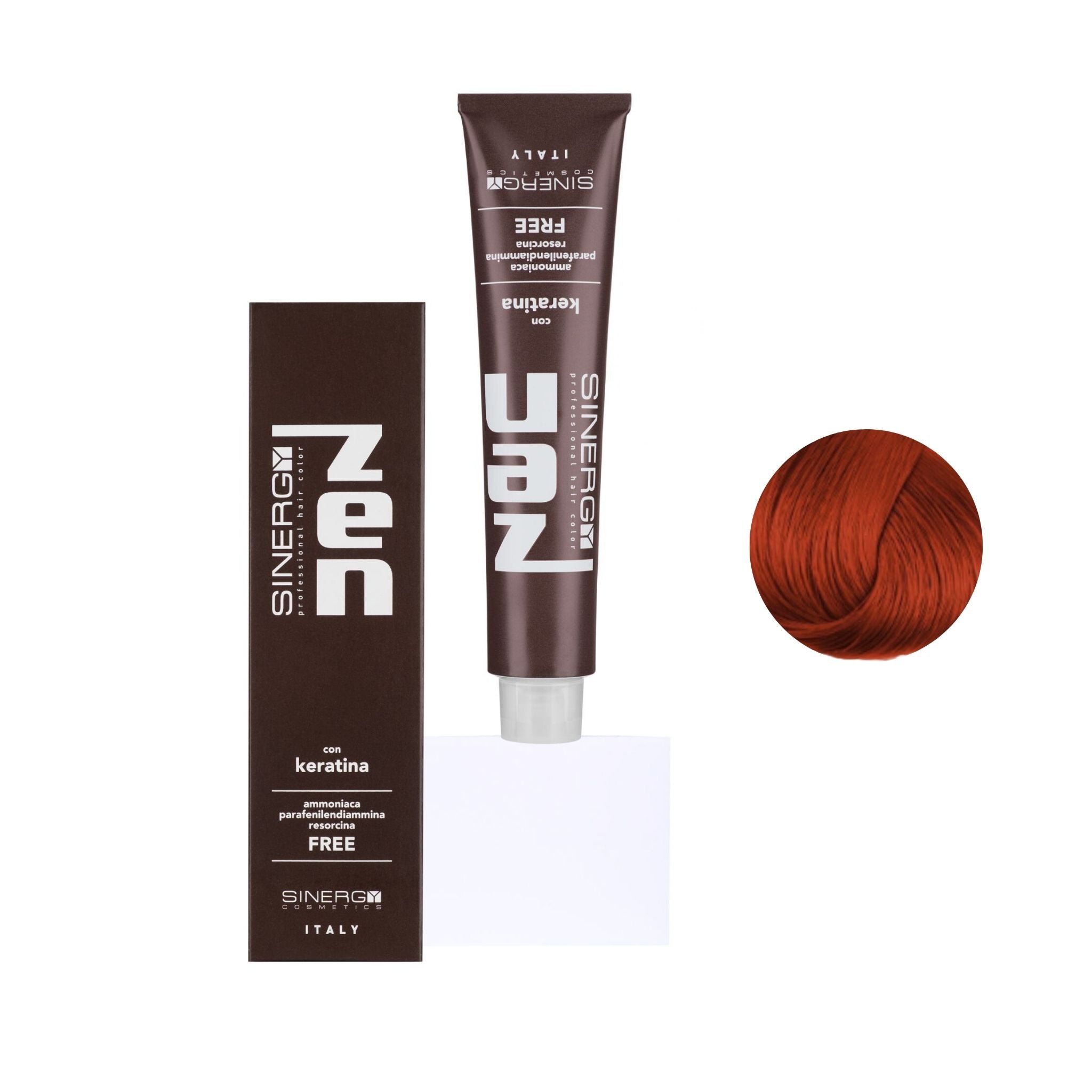 Zen Color Keratin 7.64 Biondo Rame Rosso Free Ammoniaca 100ml