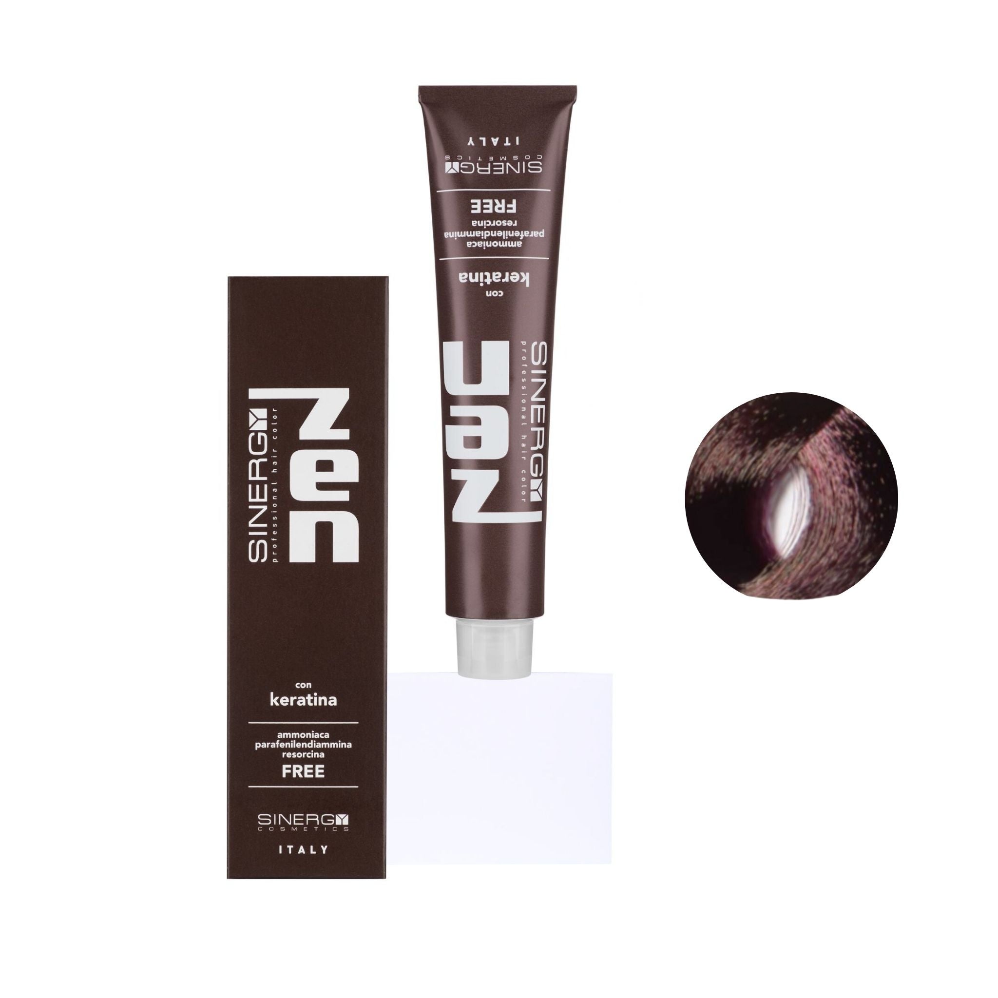 Zen Color Keratin Vegetale 5.2 Castano Chiaro Viola Free Ammoniaca 100ml