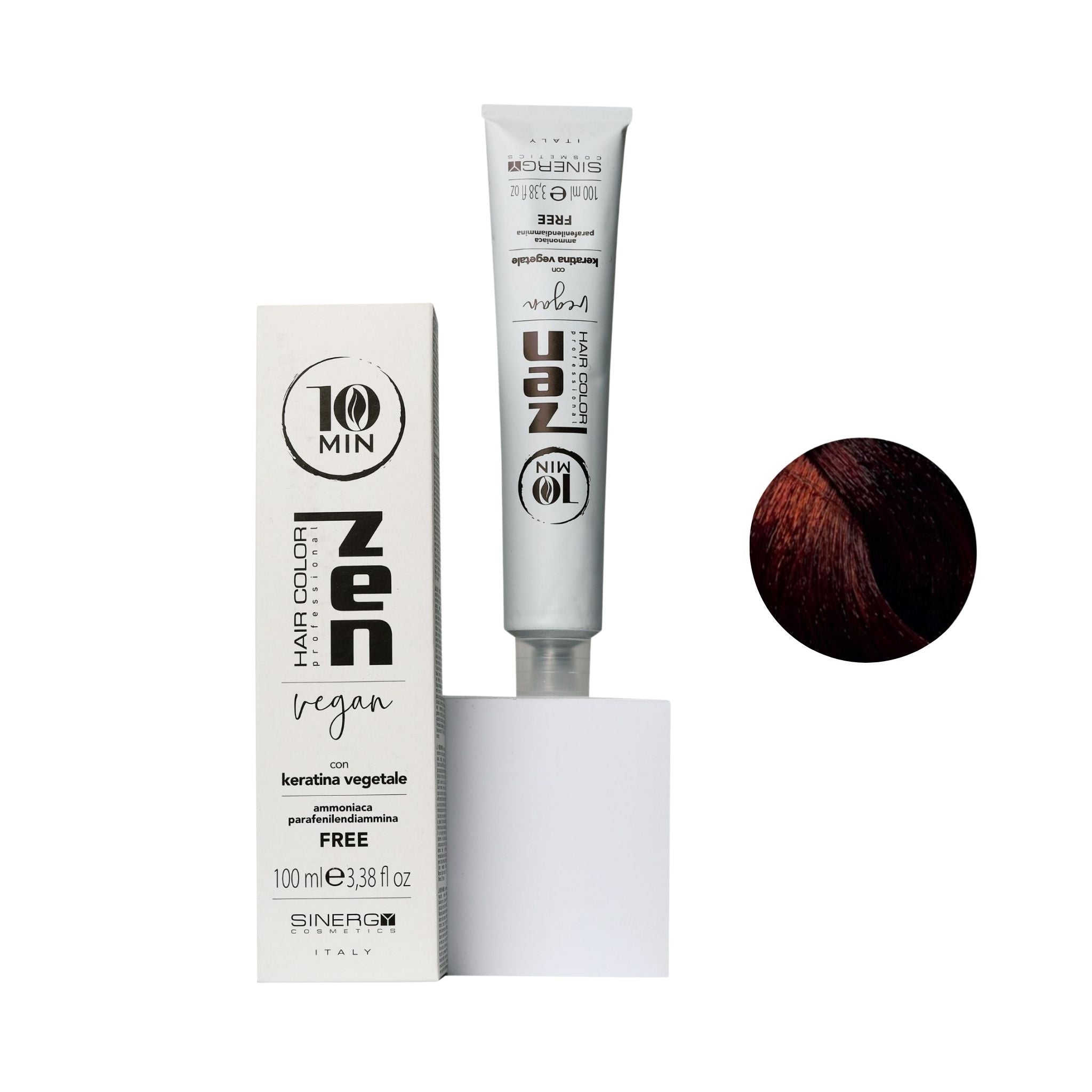 Zen Color 10 minuti Keratin Vegetale 5.6 Castano Chiaro Rosso Free Ammoniaca 100ml